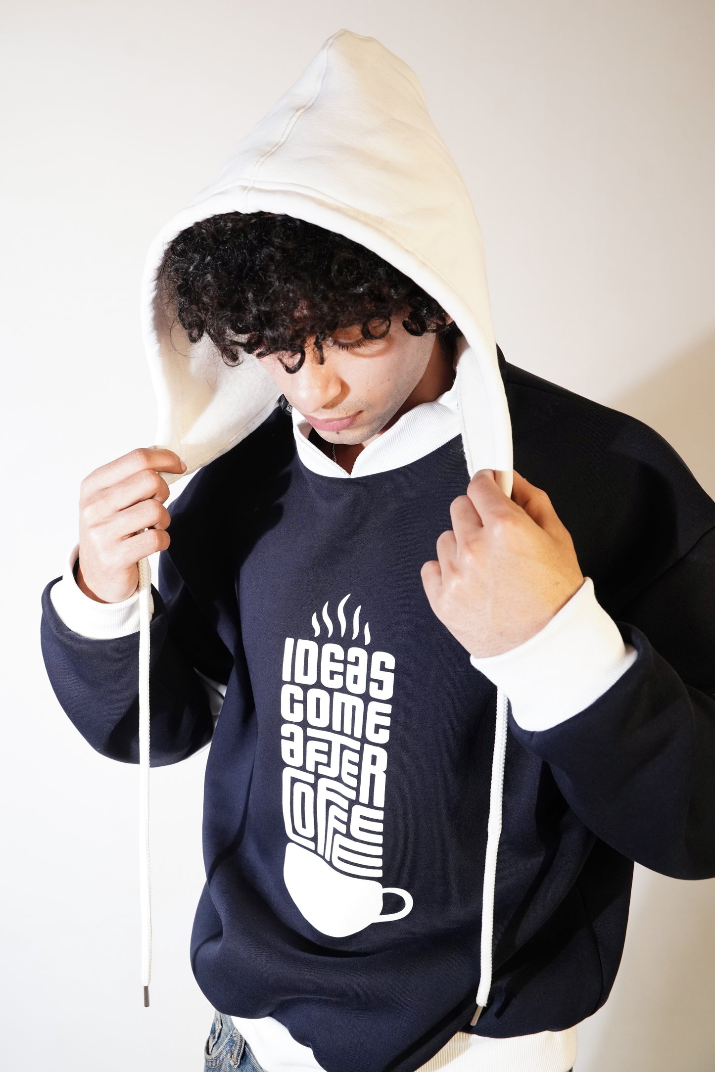 BLUE DETACHABLE HOODIE