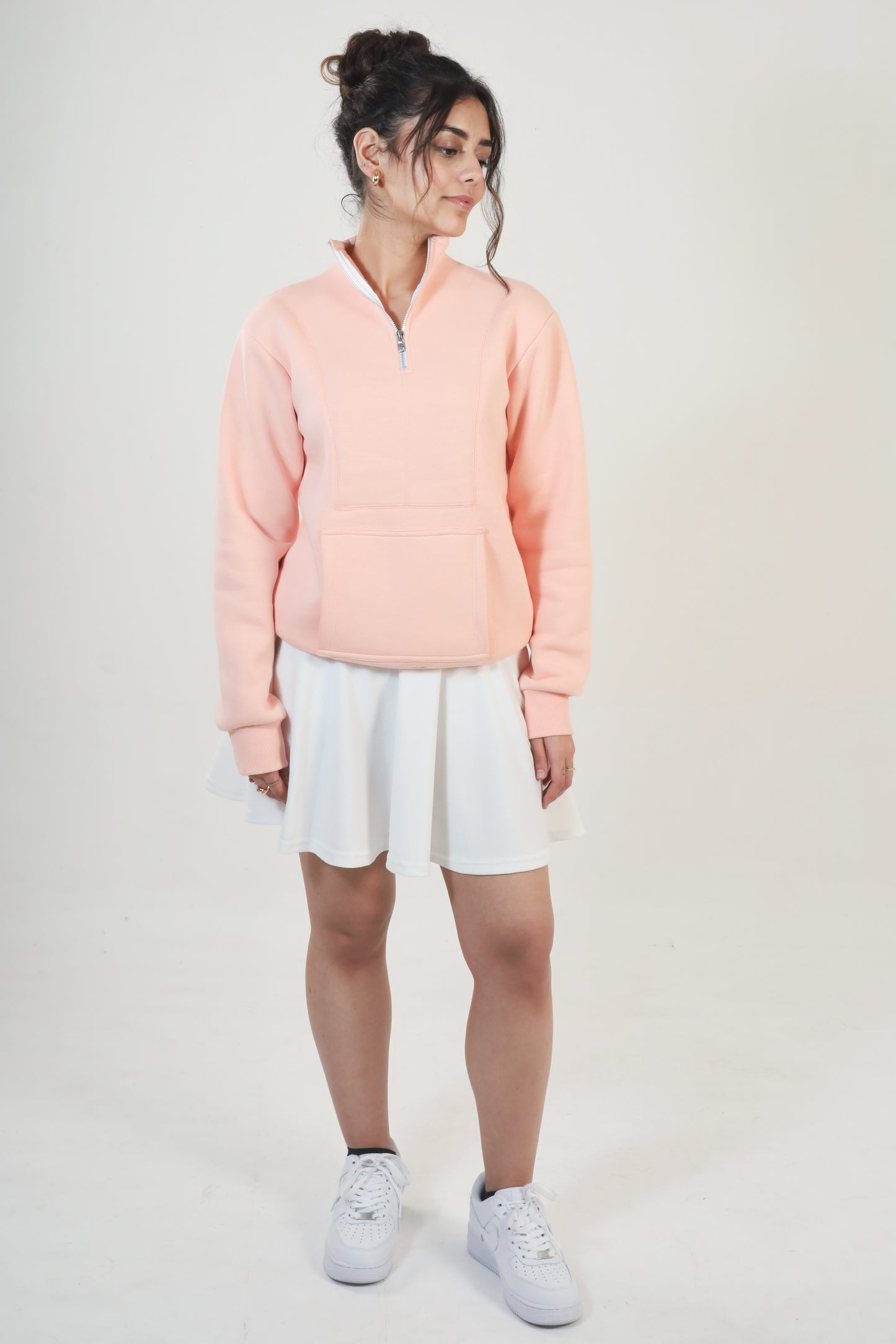 PEACH HIGH NECK SWEATSHIRT