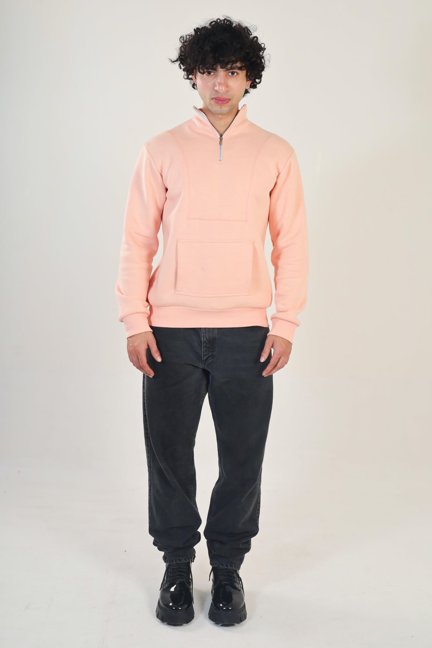 PEACH HIGH NECK SWEATSHIRT