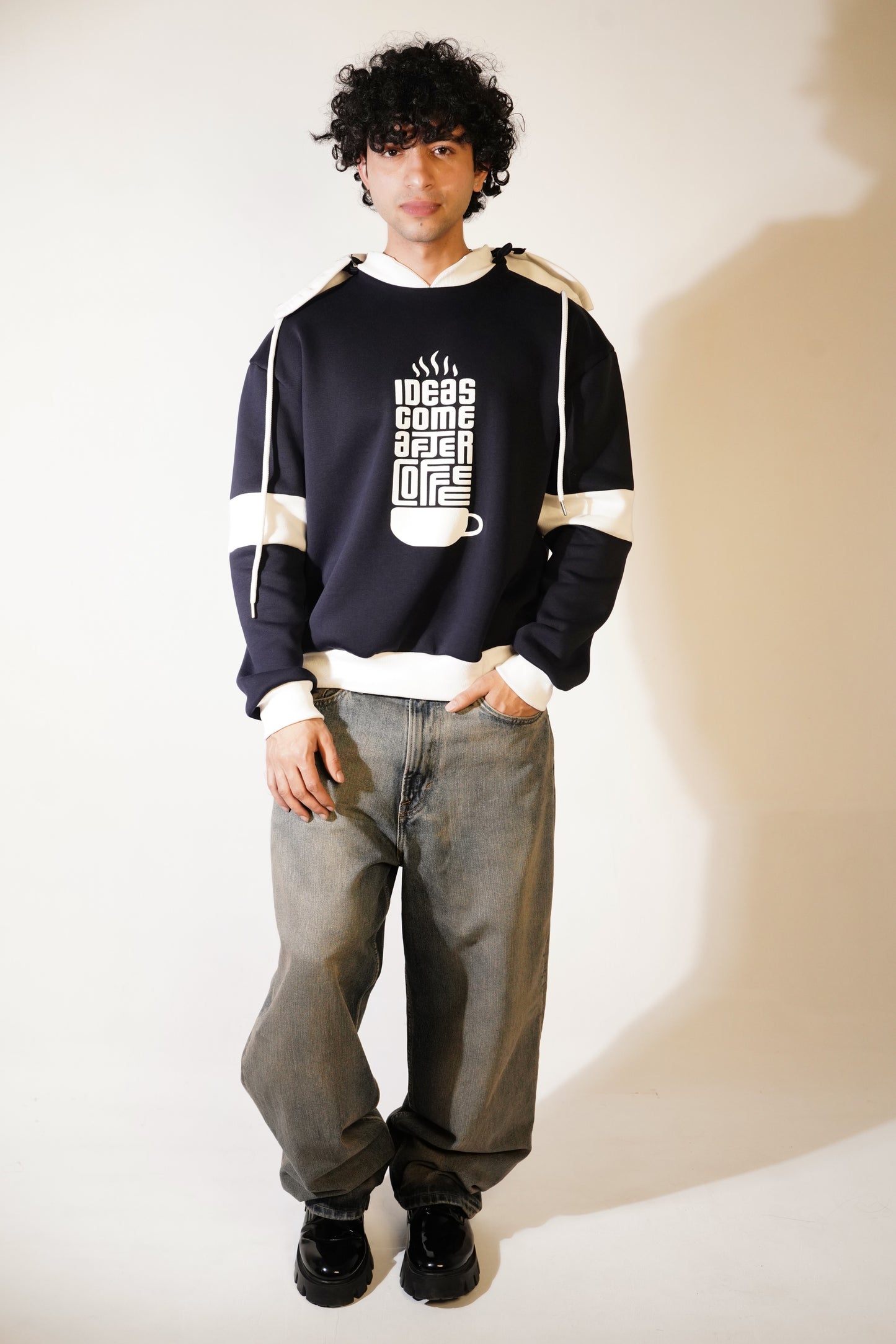 BLUE DETACHABLE HOODIE