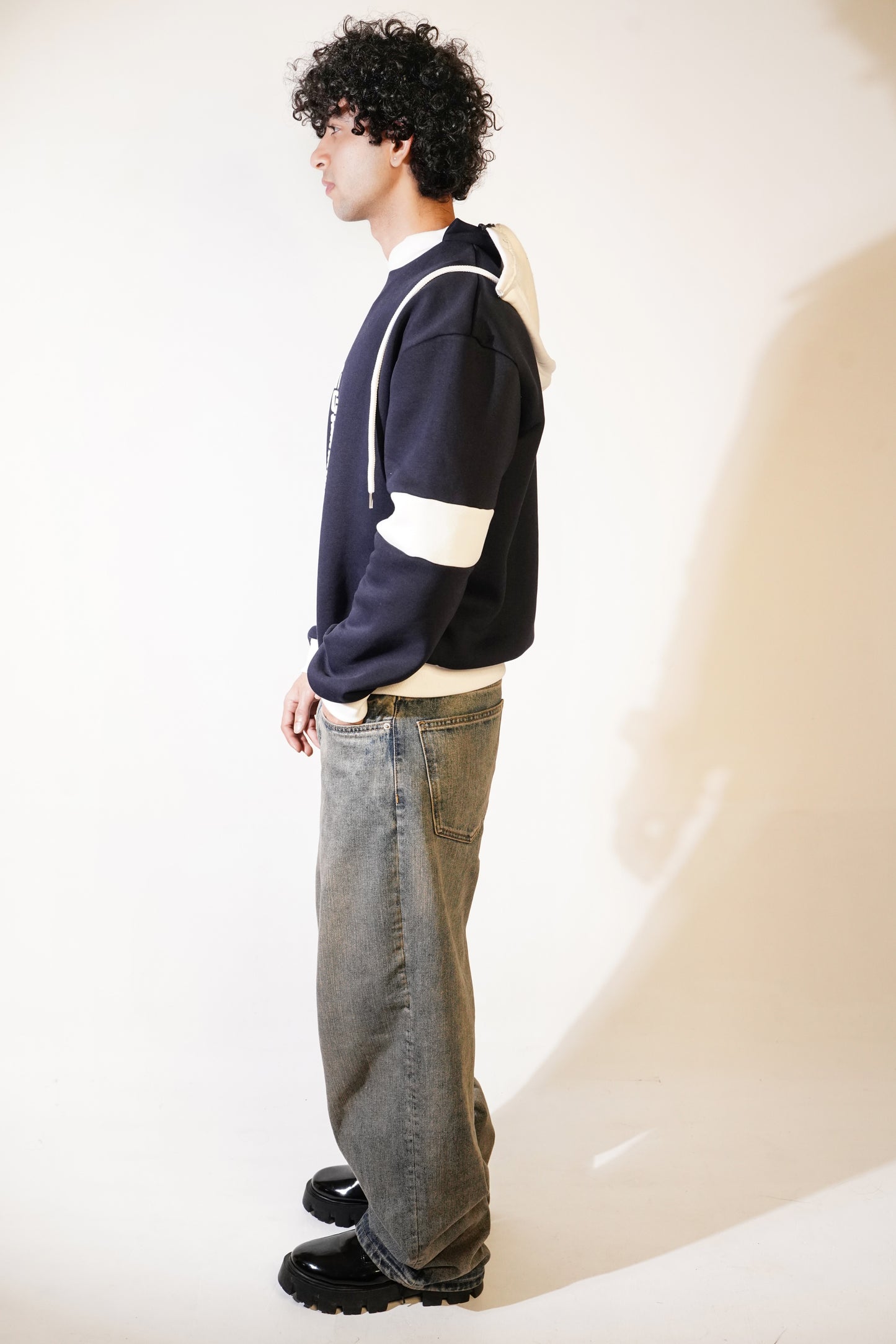 BLUE DETACHABLE HOODIE