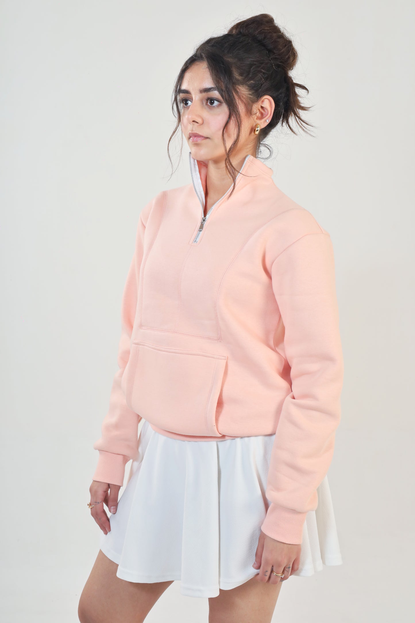 PEACH HIGH NECK SWEATSHIRT