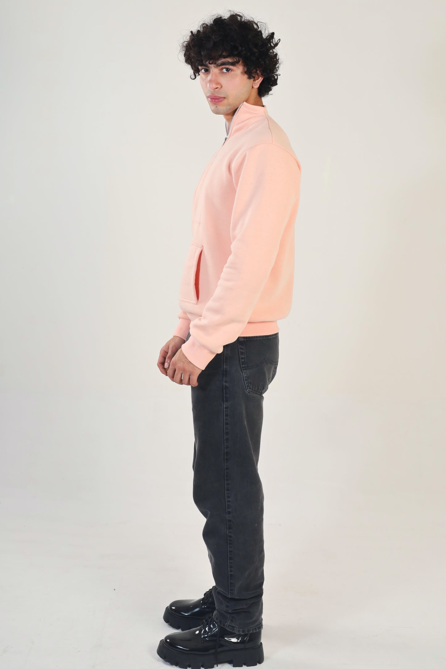 PEACH HIGH NECK SWEATSHIRT